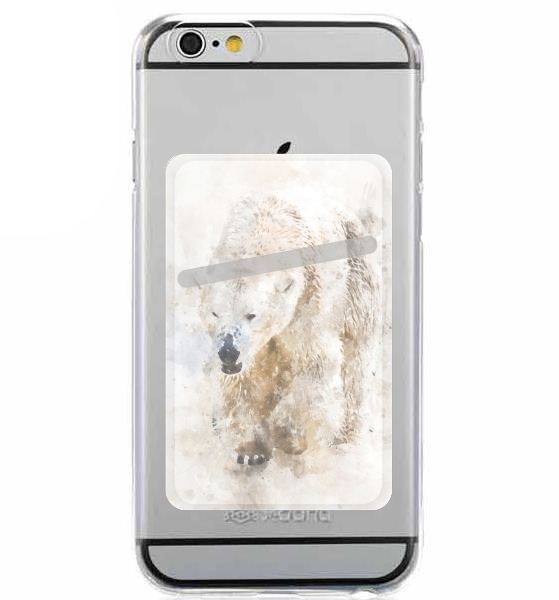  Abstract watercolor polar bear for Adhesive Slot Card