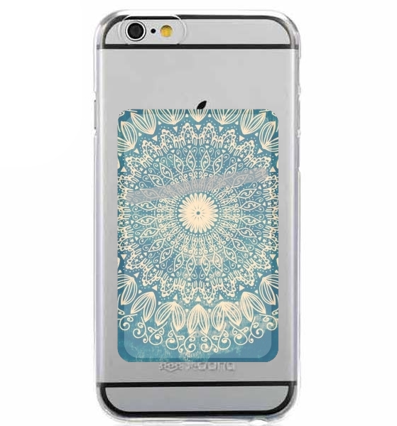  Blue Organic boho mandala for Adhesive Slot Card