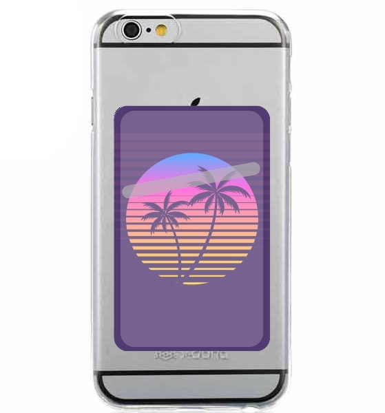  Classic retro 80s style tropical sunset for Adhesive Slot Card