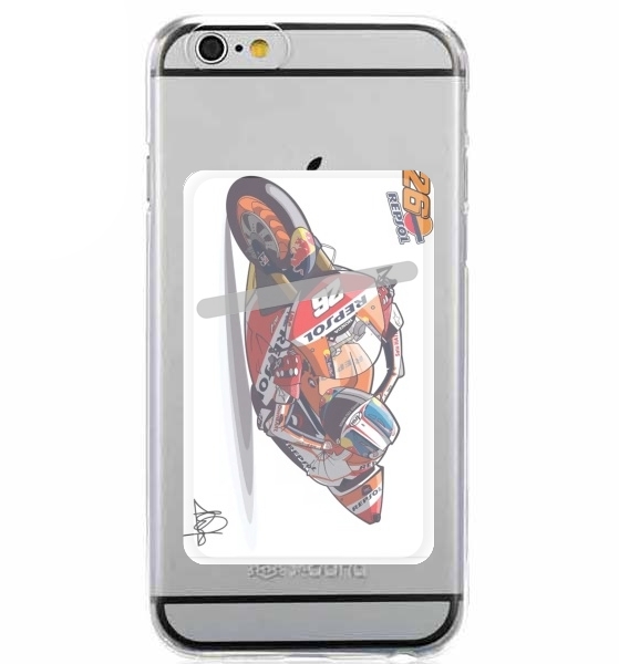  Dani Pedrosa Moto GP Cartoon Art for Adhesive Slot Card