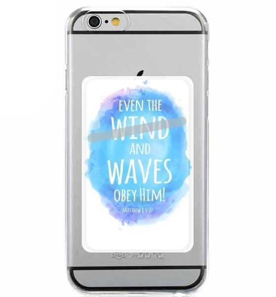  Even the wind and waves Obey him Matthew 8v27 for Adhesive Slot Card