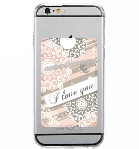  Flower Pastel I love you for Adhesive Slot Card