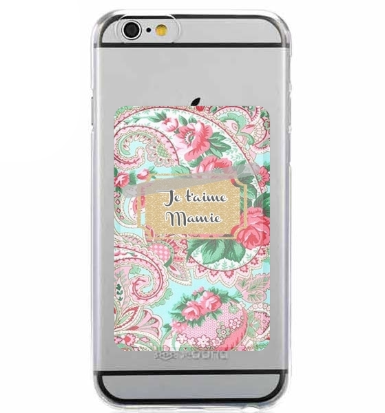  Floral Old Tissue - Je t'aime Mamie for Adhesive Slot Card