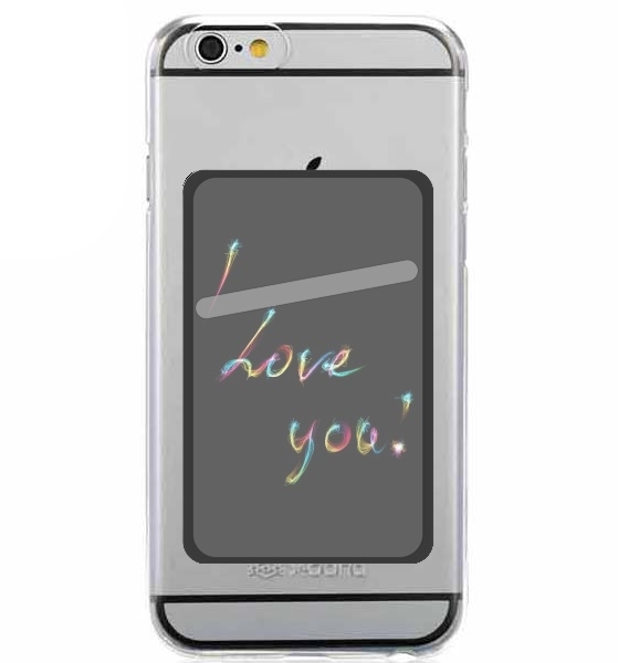  I love you - Rainbow Text for Adhesive Slot Card