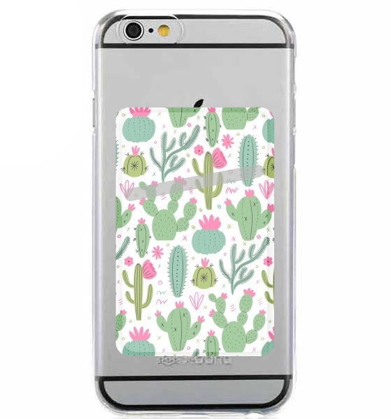  Minimalist pattern with cactus plants for Adhesive Slot Card