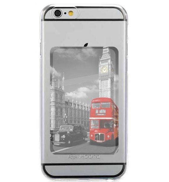  Red bus of London with Big Ben for Adhesive Slot Card