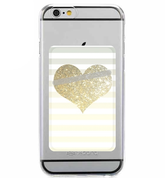  Sunny Gold Glitter Heart for Adhesive Slot Card