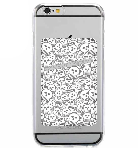  toon skulls, black and white for Adhesive Slot Card