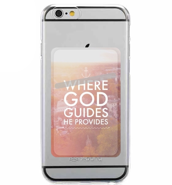  Where God guides he provides Bible for Adhesive Slot Card