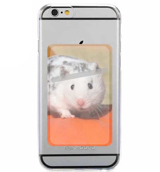  White Dalmatian Hamster with black spots  for Adhesive Slot Card