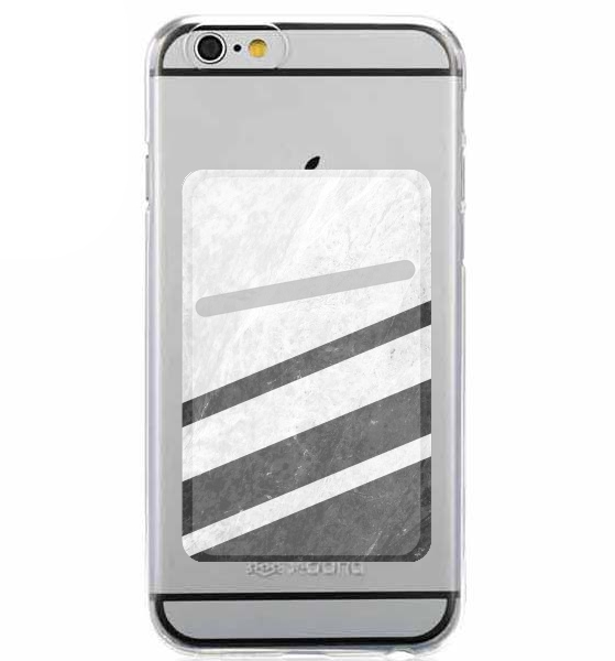  White Striped Marble for Adhesive Slot Card