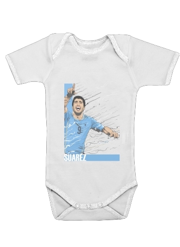  Football Stars: Luis Suarez - Uruguay for Baby short sleeve onesies