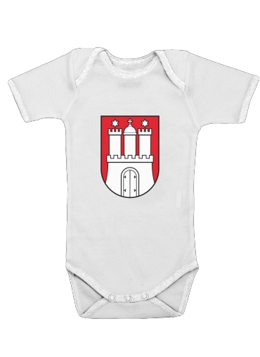  Hamburg Flag for Baby short sleeve onesies