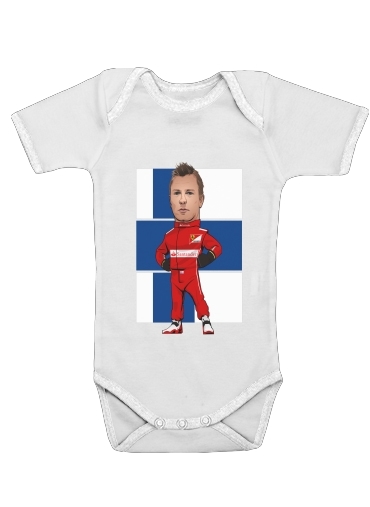  MiniRacers: Kimi Raikkonen - Ferrari Team F1 for Baby short sleeve onesies