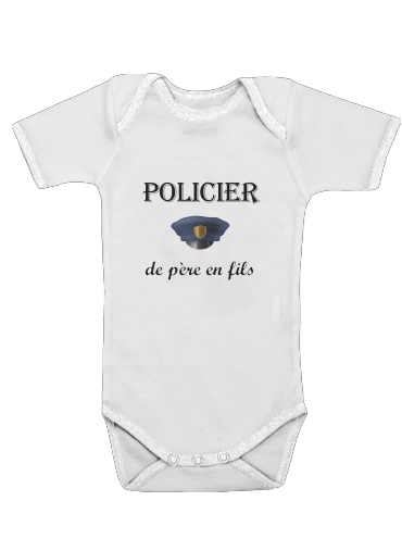  Policier de pere en fils for Baby short sleeve onesies