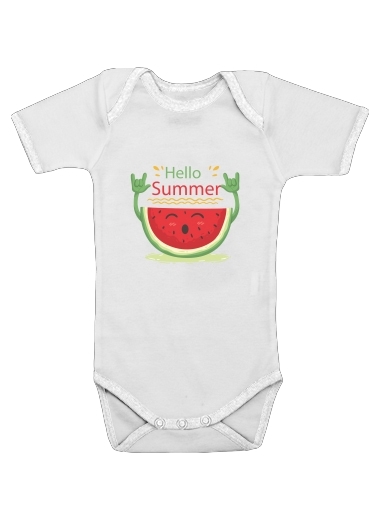  Summer pattern with watermelon for Baby short sleeve onesies