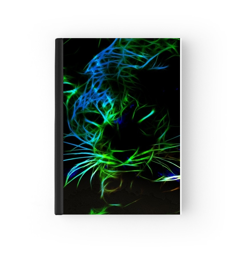  Abstract neon Leopard for passport cover