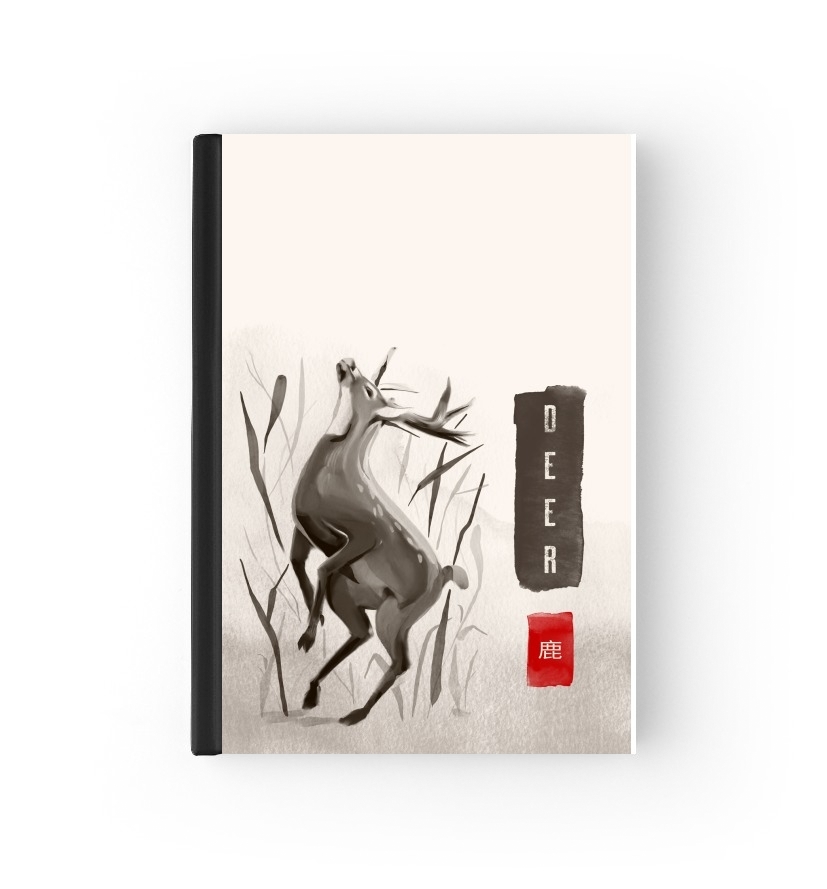  Deer Japan watercolor art for passport cover