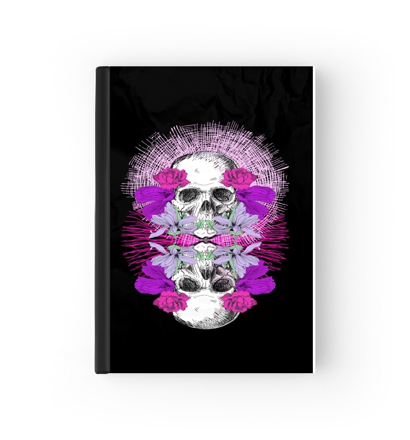  Flowers Skull for passport cover