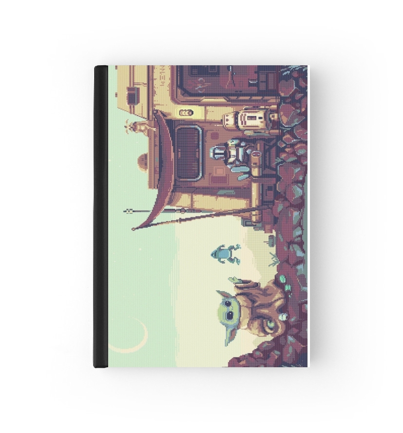  Pixel Retro Mandalorian for passport cover
