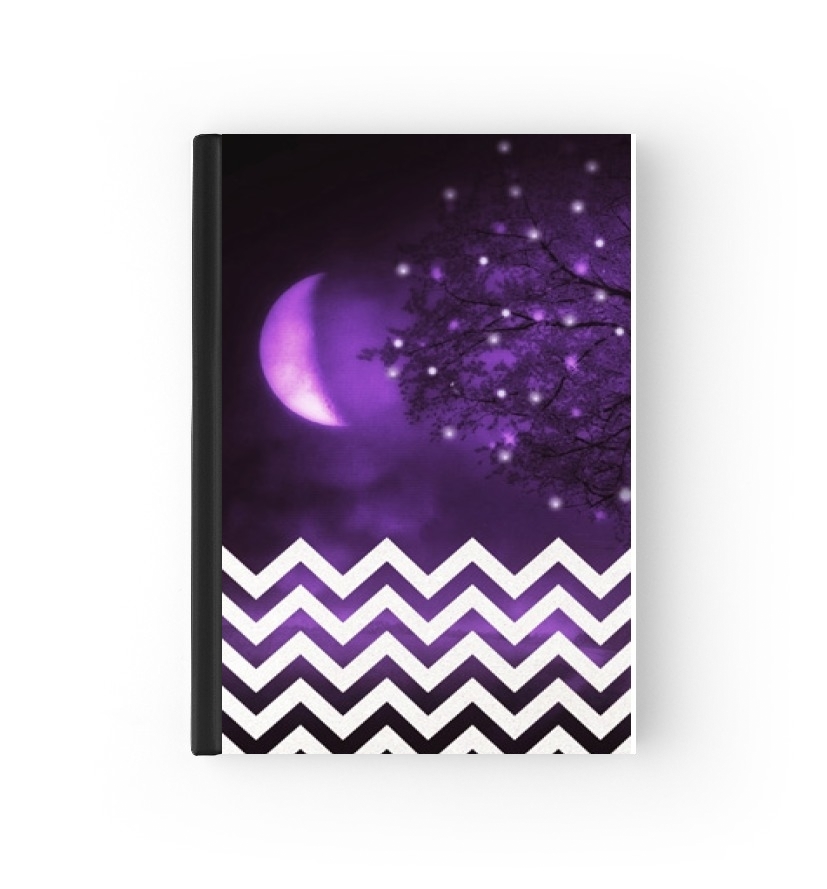  Purple moon chevron for passport cover