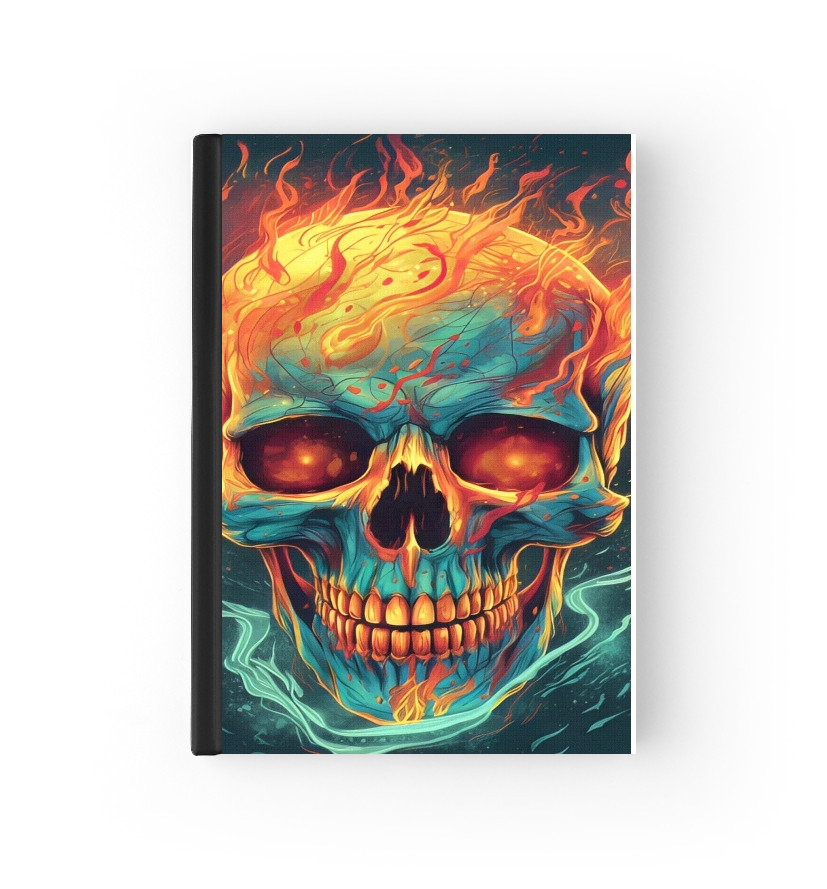  Skull Orange for passport cover