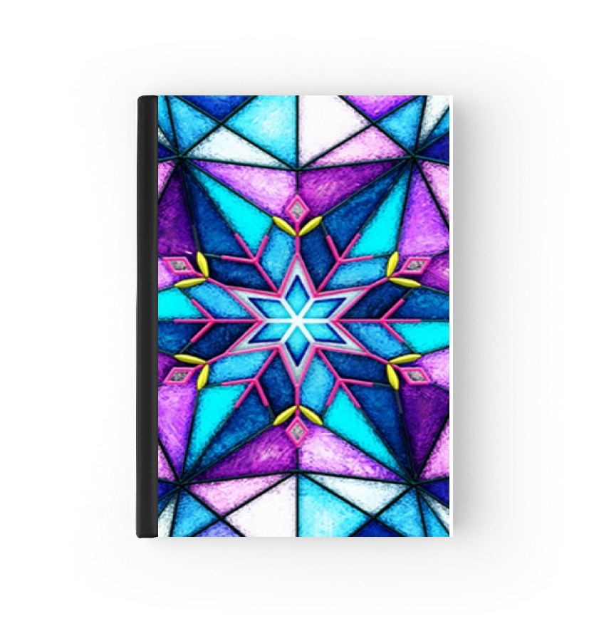  stained snow flake for passport cover