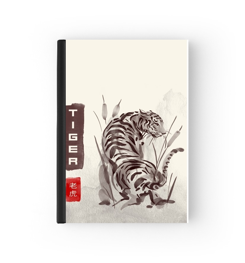  Tiger Japan Watercolor Art for passport cover