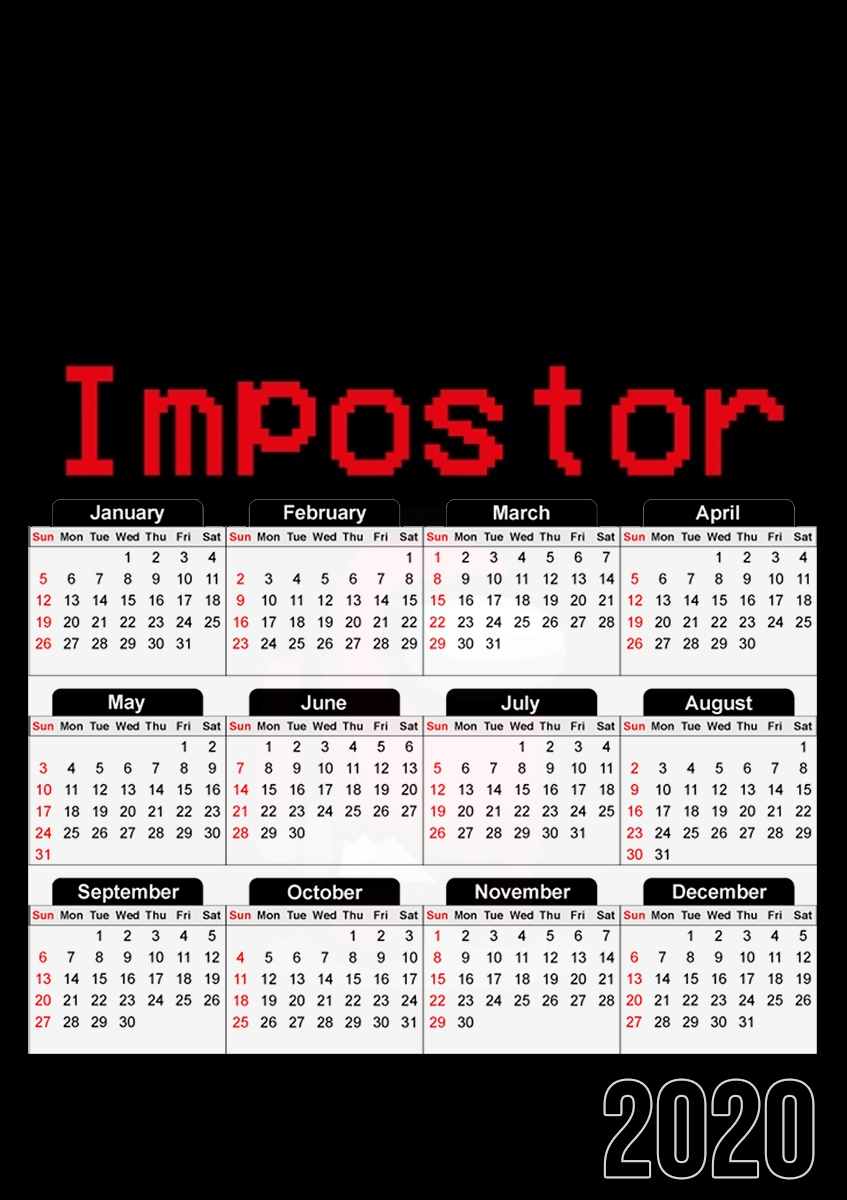   Impostor Among Us for A3 Photo Calendar 30x43cm