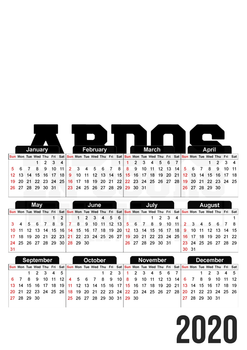  Abdos en cours for A3 Photo Calendar 30x43cm