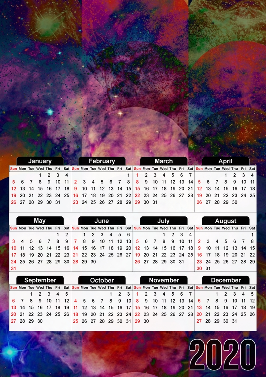  Abstract Circles for A3 Photo Calendar 30x43cm