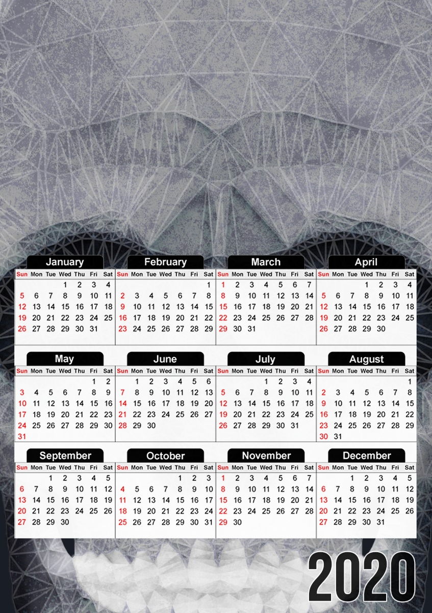  abstract skull for A3 Photo Calendar 30x43cm