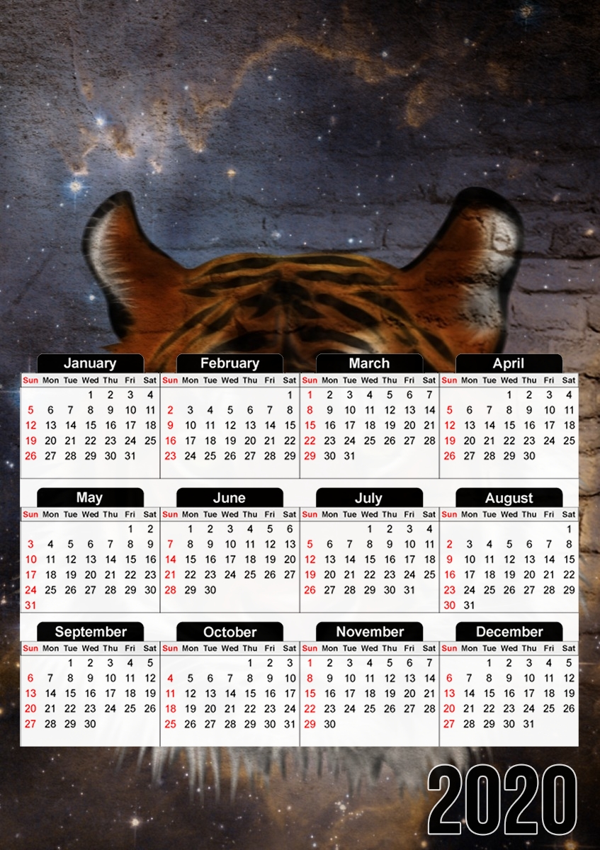  Abstract Tiger for A3 Photo Calendar 30x43cm