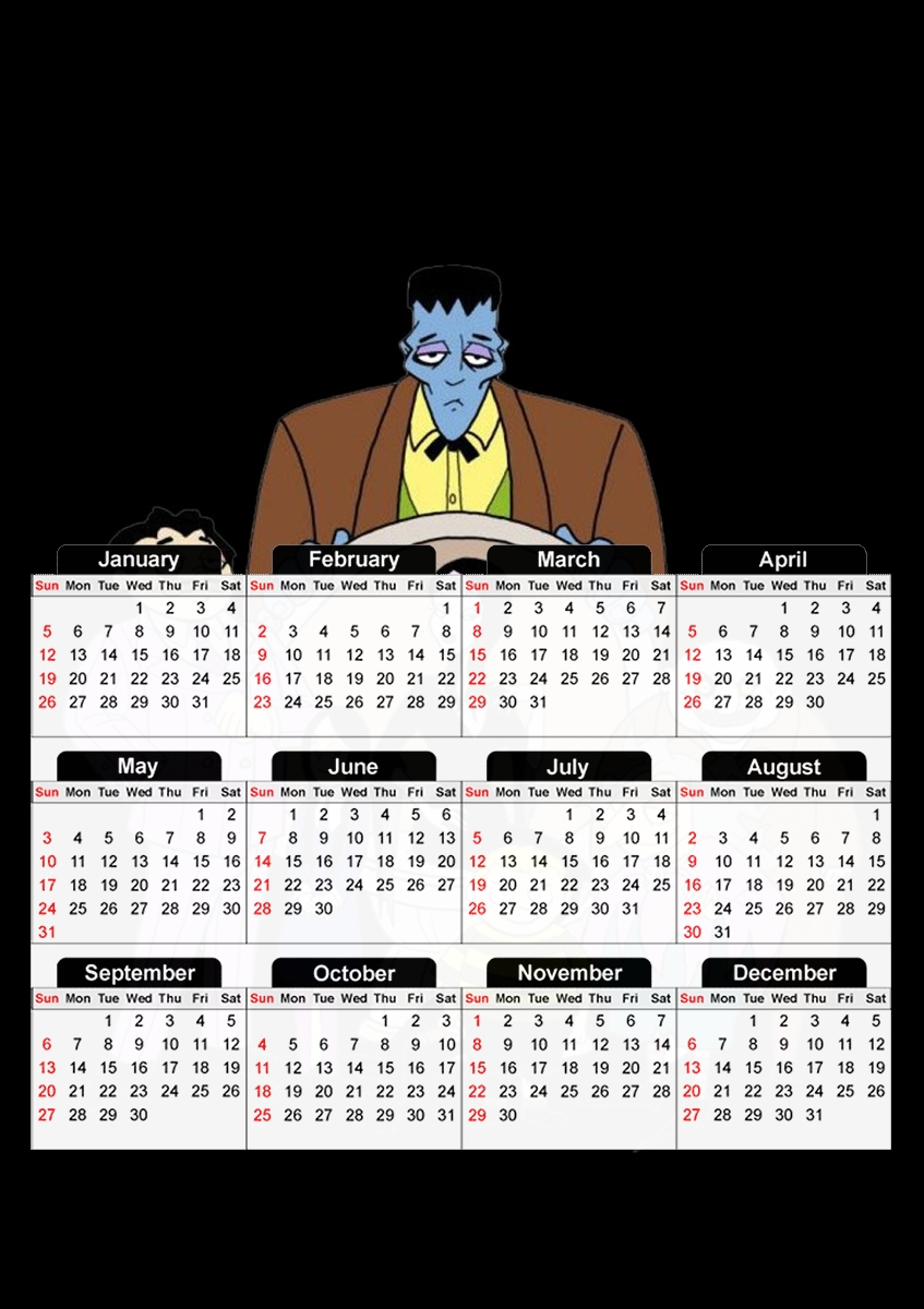  addams family for A3 Photo Calendar 30x43cm