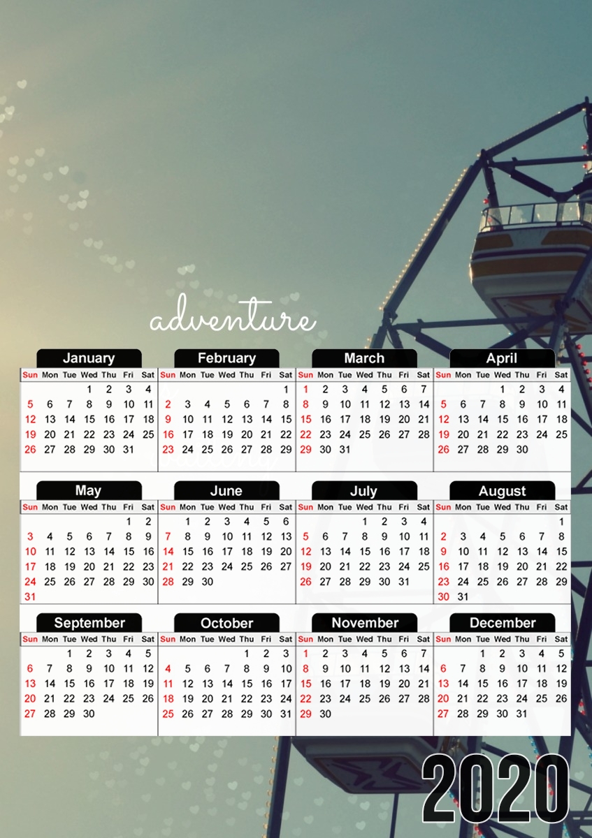  Adventure is Waiting for A3 Photo Calendar 30x43cm