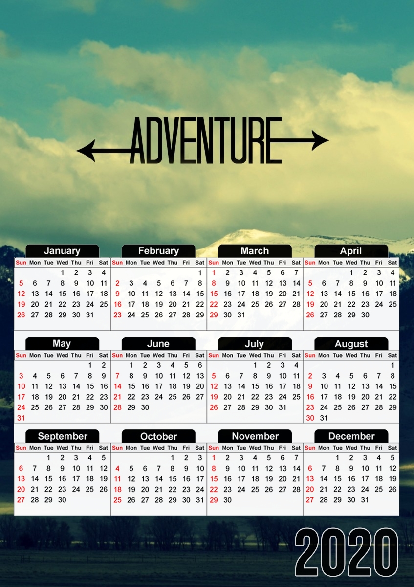  Adventure for A3 Photo Calendar 30x43cm