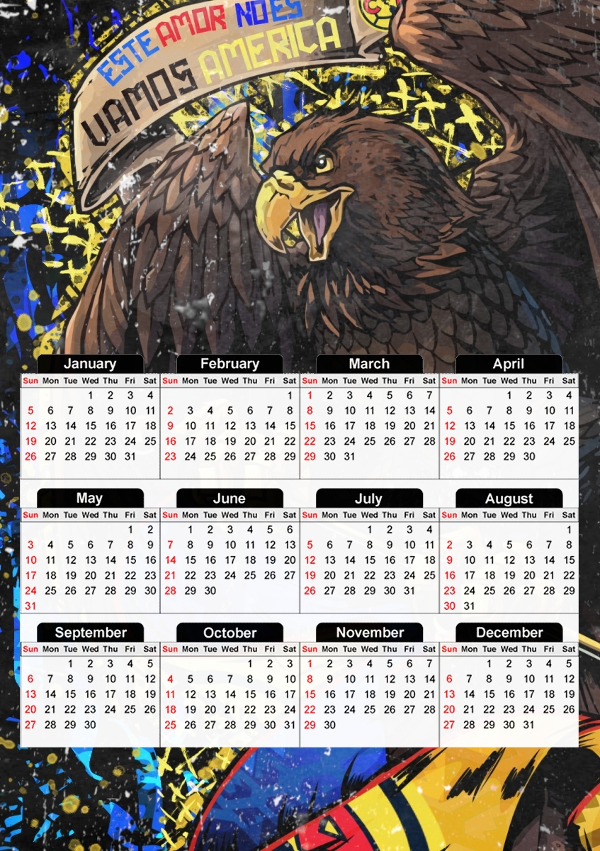  Aguila Bandera for A3 Photo Calendar 30x43cm