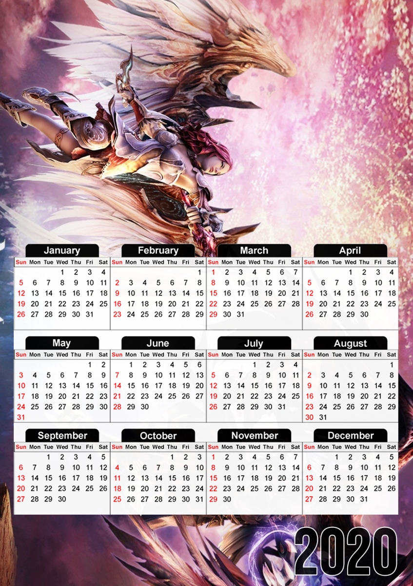  Aion Angel x Daemon for A3 Photo Calendar 30x43cm