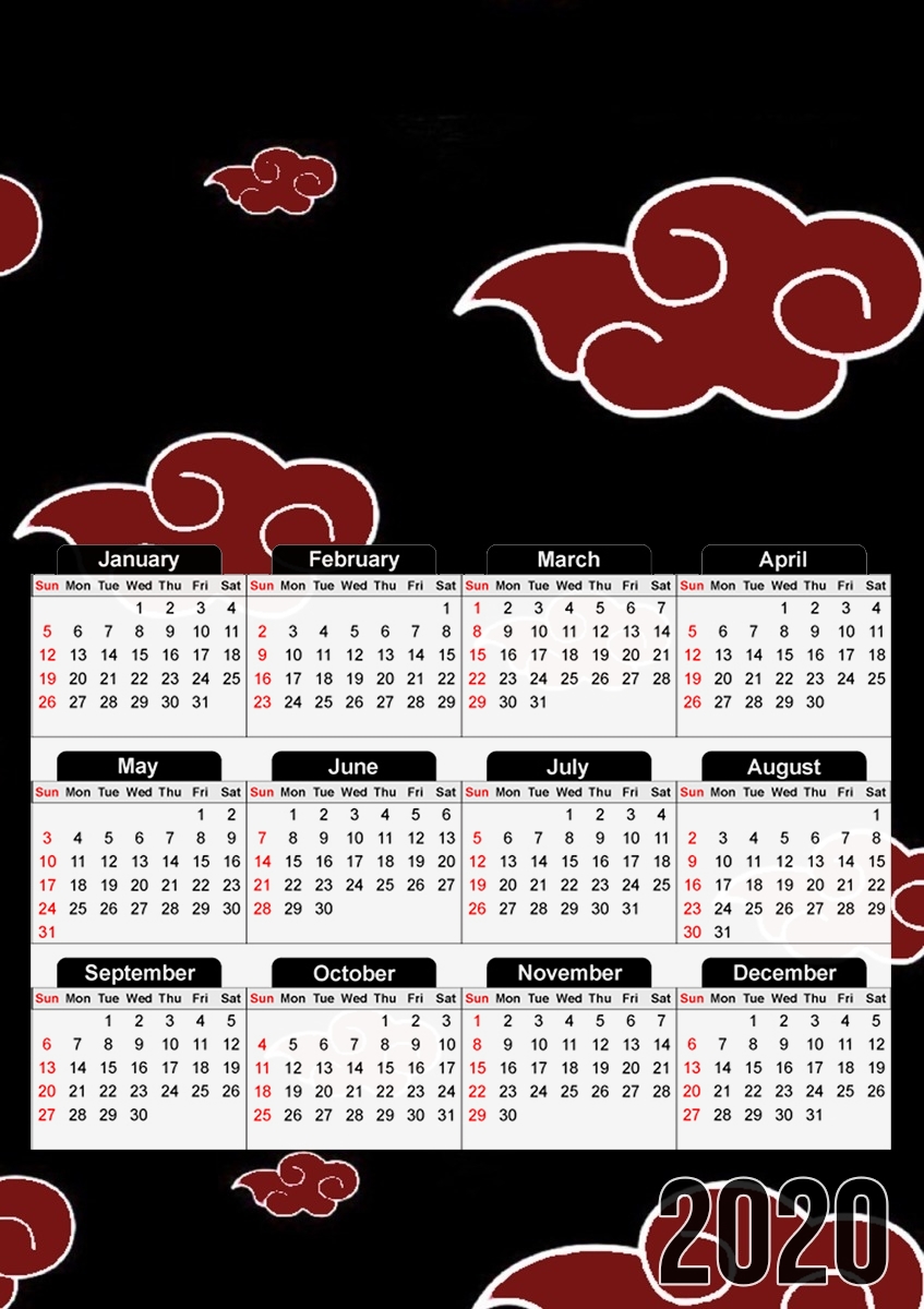  Akatsuki Cloud REd for A3 Photo Calendar 30x43cm