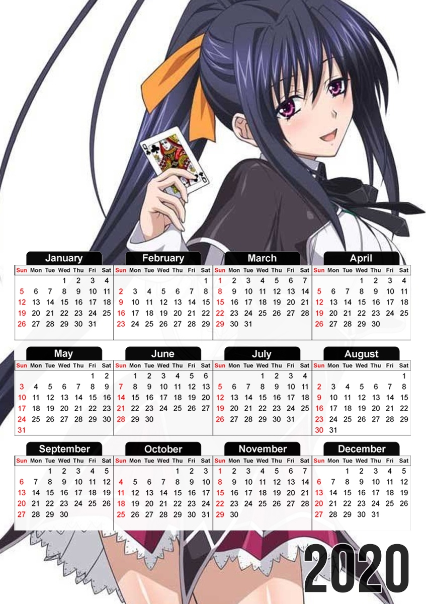  Akeno Himejima High School DxD for A3 Photo Calendar 30x43cm