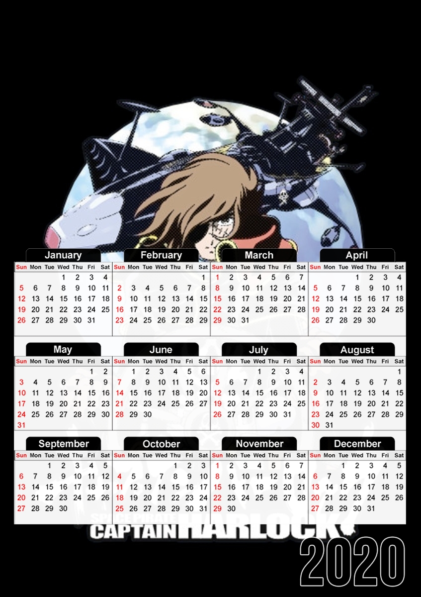  Space Pirate - Captain Harlock for A3 Photo Calendar 30x43cm