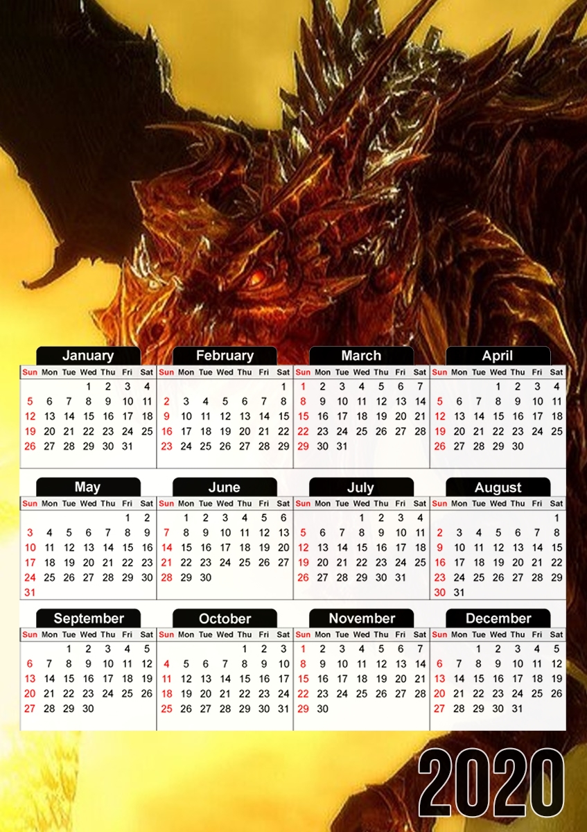  Aldouin Fire A dragon is born for A3 Photo Calendar 30x43cm