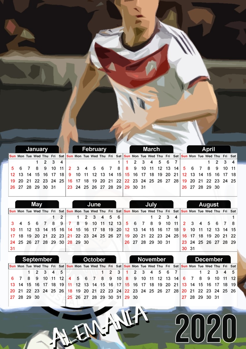  Deutschland foot 2014 for A3 Photo Calendar 30x43cm