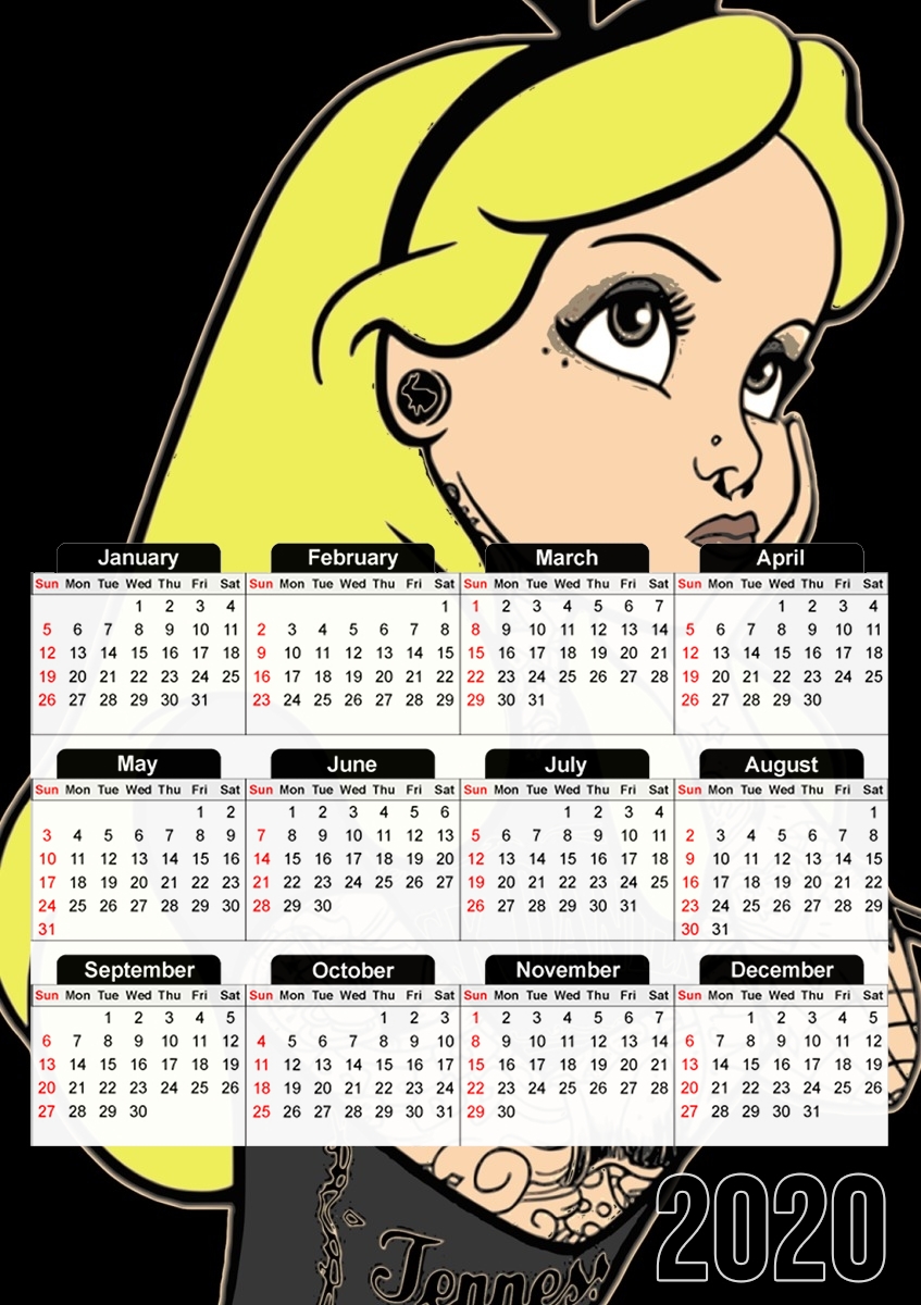  Alice Jack Daniels Tatoo for A3 Photo Calendar 30x43cm