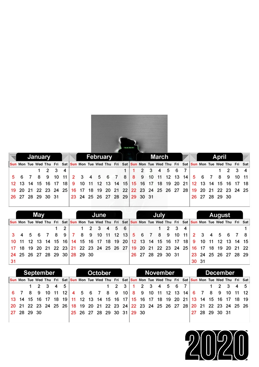  Alien for A3 Photo Calendar 30x43cm