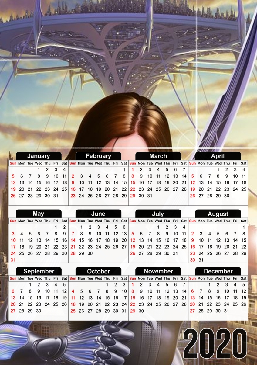  Alita Serious And Angry for A3 Photo Calendar 30x43cm