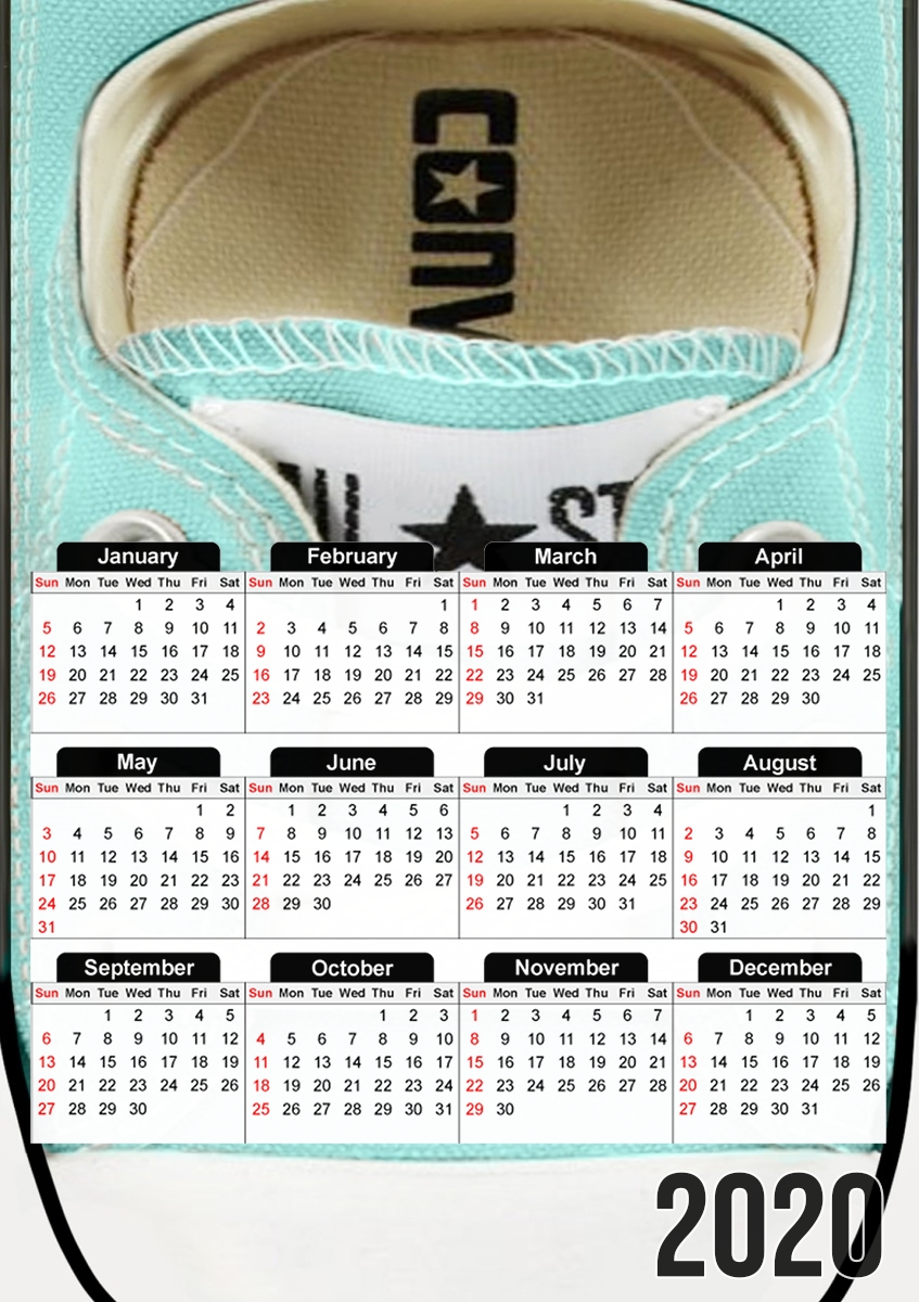  All Star Basket shoes Tiffany for A3 Photo Calendar 30x43cm