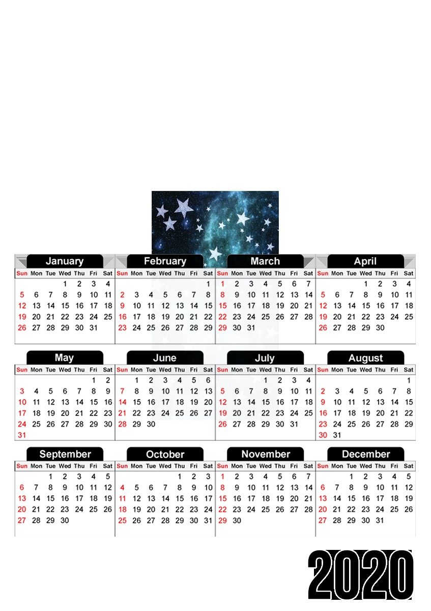  All Stars Mint for A3 Photo Calendar 30x43cm