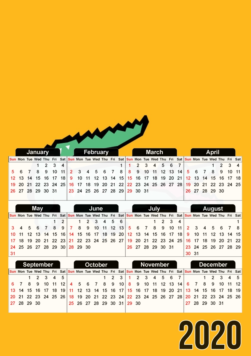  alligator crocodile lacoste for A3 Photo Calendar 30x43cm