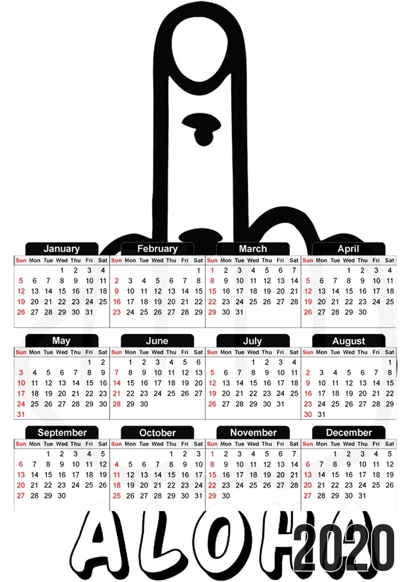  Aloha Locke & Key for A3 Photo Calendar 30x43cm